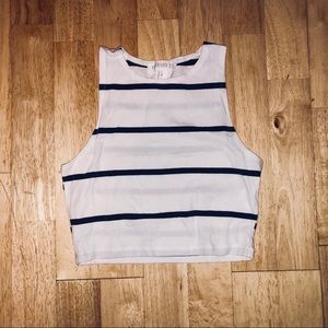 F21 Striped Crop Top